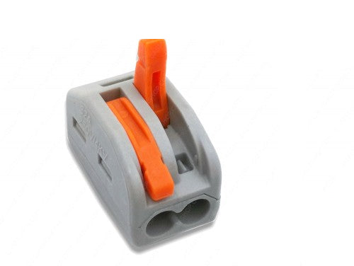 10 Connettori Universali 2 Poli 1 Via – Morsetti Compatti Elettrici per Cavi, Fai da Te, Impianti Domestici – SKU MO-2 enzoled