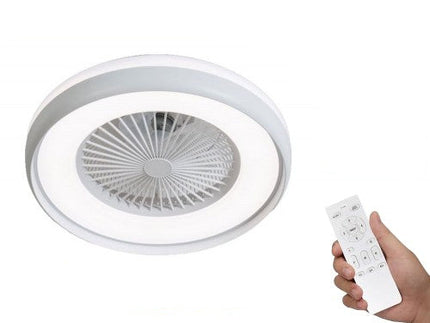 Ventilatore LED Universo 19W - 62W Lampada LED 3IN1, Cambia Colore, Telecomando per Illuminazione e Raffreddamento enzoled