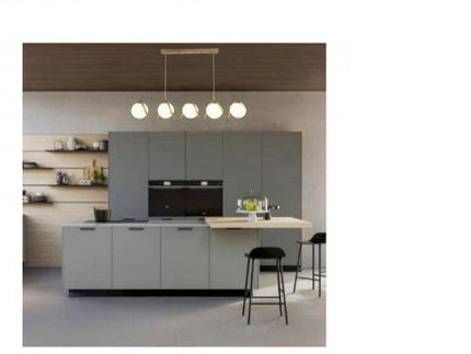 LAMPADARIO A SOSPENSIONE DA SOFFITTO TWISTER CON 5 SFERE IN VETRO ATTACCHI PER LAMPADINE G9 enzoled