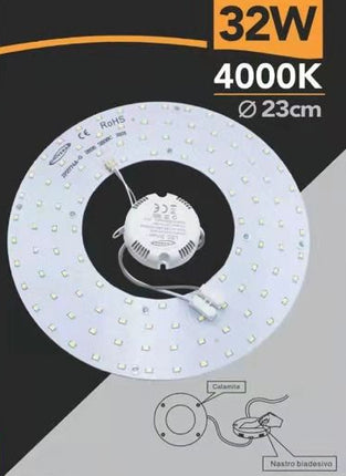Circolina led 2835 modulo neon circolare 32 watt 265 volt ricambio neon per plafoniere luce calda fredda naturale enzoled