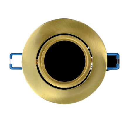 Supporto Portafaretto Tondo Oro 75mm in Alluminio per Lampade LED enzoled