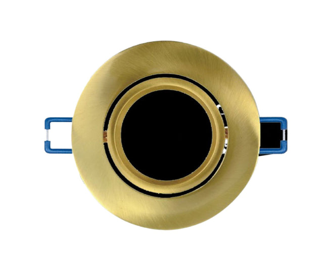 Supporto Portafaretto Tondo Oro 75mm in Alluminio per Lampade LED enzoled