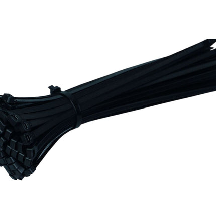 100 Fascette Serracavo Autobloccanti 3.6x200mm in Nylon Nero – Resistenti per Cablaggio e Fissaggi enzoled