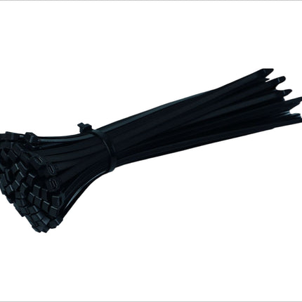 100 Fascette Serracavo Autobloccanti 4.8x350mm in Nylon Nero – Resistenti per Cablaggio e Fissaggio Cavi enzoled