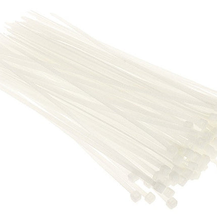 100 Fascette Serracavo Autobloccanti 3.6x200mm in Nylon Bianco – Per Fissaggio Cavi, Uso Elettrico e Domestico enzoled
