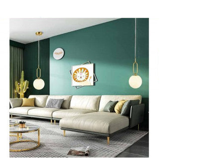 LAMPADARIO A SOSPENSIONE DA SOFFITTO OVALE IN BRONZO E SFERA IN VETRO ATTACCO PER LAMPADINA G9 enzoled