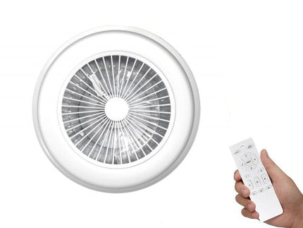 Ventilatore LED Universo 19W - 62W Lampada LED 3IN1, Cambia Colore, Telecomando per Illuminazione e Raffreddamento enzoled