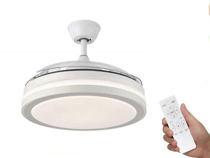 Ventilatore LED Universo 30W - 40W Lampada LED 3IN1, Cambia Colore, Telecomando per Illuminazione e Raffreddamento enzoled