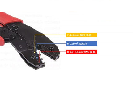 Pinza Crimpatrice per Cavi Isolati e Non 0.5-6mm² / 20-10 AWG - Strumento Professionale per Impianti Elettrici enzoled