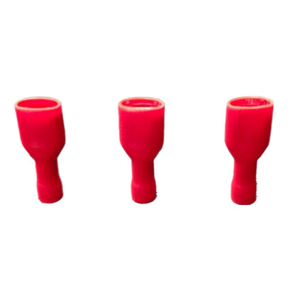 50 Terminali Capicorda Femmina Isolati FDFD1.25-250 Rossi per Cavi 0.5-1.5mm² – Connettori Elettrici enzoled