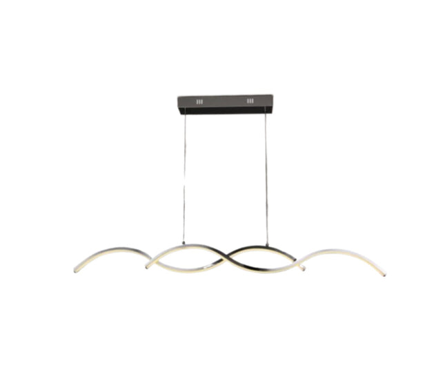 Lampadario da Soffitto 25W 3000K, Design Moderno Argento con Materiali Compositi - Ideale per Interni Eleganti enzoled