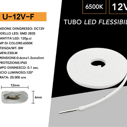 Strip led neon flex striscia curvabile modellabile 600 led decorativa 5 metri varie colorazioni di luce enzoled