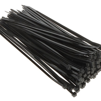 100 Fascette Serracavo Autobloccanti 4.8x200mm in Nylon Nero – Resistenti per Fissaggio Cavi e Cablaggi enzoled