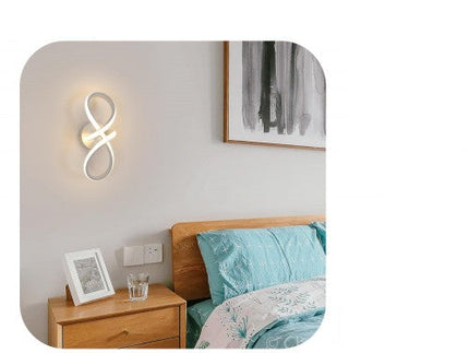 Luce da Parete 13W 3000K-6500K - Applique Bianca in Metallo+Acrilico per Interni enzoled