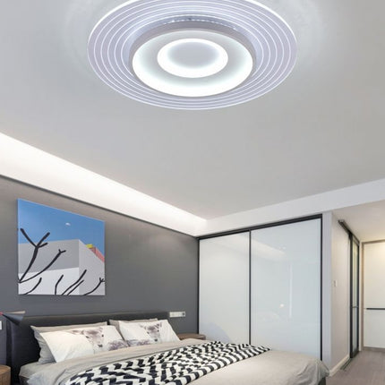 Lampada Soffitto 38W 6500K Bianca, Ferro Verniciato Alluminio Acrilico PVC - Cucina e Ufficio enzoled