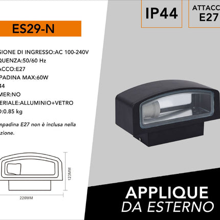 APPLIQUE DA MURO/E27 - enzoled