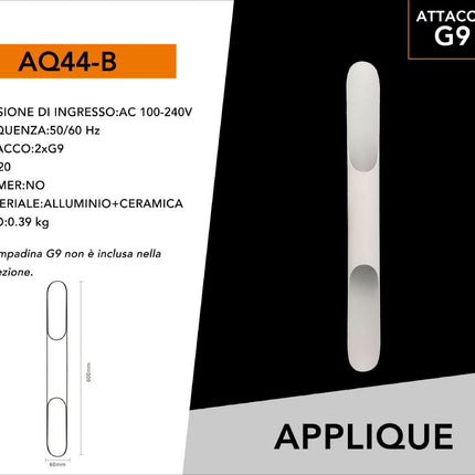 APPLIQUE DA MURO/1XG9/BIANCO - enzoled