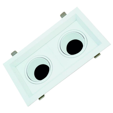 Supporto Portafaretto Recesso Bianco 2XGU10 in Alluminio+Metallo+PC per Lampade LED enzoled