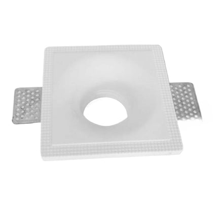 UNIVERSO PORTAFARETTO QUADRATO DA INCASSO IN GESSO VERNICIABILE PER LAMPADINE GU10 MR16 enzoled