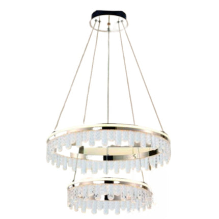 Lampadario da Soffitto 72W 3000K-6500K, Design Moderno con Finitura Dorata - Ideale per Sala e Negozio enzoled