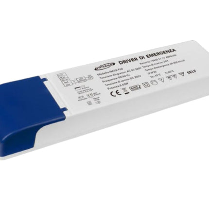 Driver di Emergenza Universo NA02-F60 - Per Lampade LED 3W-60W, Autonomia 300 Minuti, Uscita DC 220V enzoled