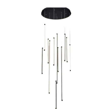 LAMPADARIO DA SOFFITTO/105W/6500K/NERO - enzoled