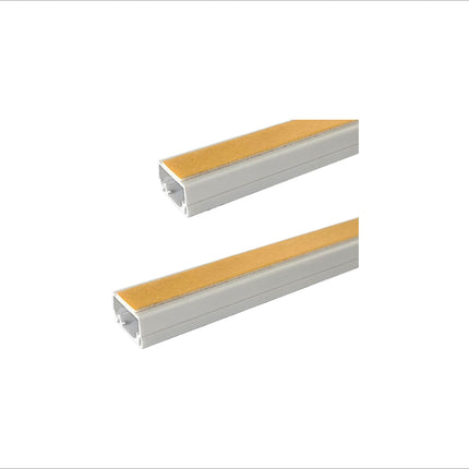 10 PEZZI CANALINA PASSACAVI CON BIADESIVO IN PVC DI COLORE BIANCO LUNGHEZZA 2 METRI 15X10MM - enzoled