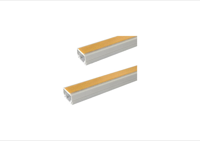 10 PEZZI CANALINA PASSACAVI CON BIADESIVO IN PVC DI COLORE BIANCO LUNGHEZZA 2 METRI 15X10MM - enzoled