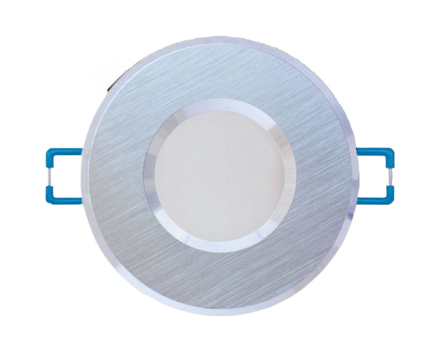 Supporto GU10 Impermeabile in Alluminio - Foro 65mm, Colore Argentato, Adatto all'Installazione Esterna enzoled