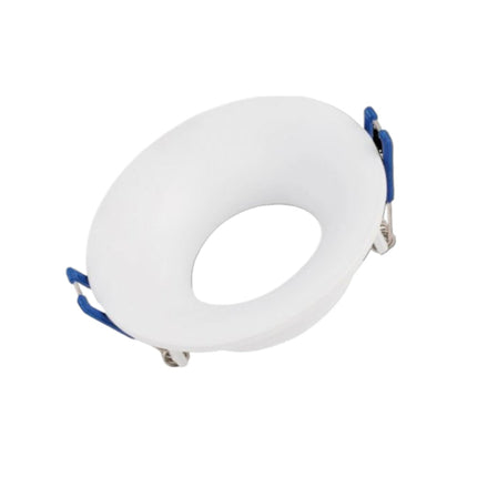 Supporto Plafone Circolare per Faretto - Materiale Ferro Verniciato, Colore Bianco, Superficie Sabbia enzoled