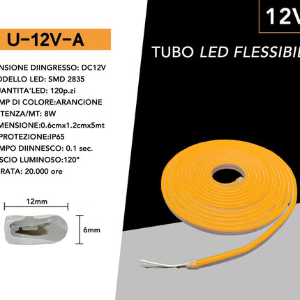 Strip led neon flex striscia curvabile modellabile 600 led decorativa 5 metri varie colorazioni di luce enzoled