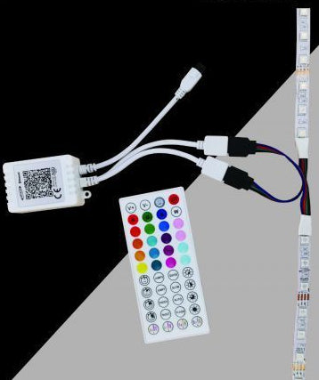 Telecomando Bluetooth per strisce LED RGB - 44 tasti | Controllo luci via smartphone | Materiale PVC resistente enzoled