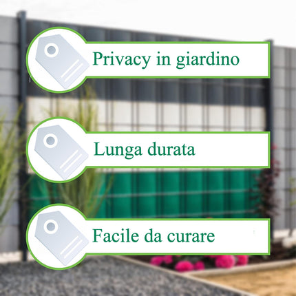 Strisce Frangivento Balcone Ringhiera Cancello PVC 19x35m Privacy e Protezione Fascia Frangivista - enzoled