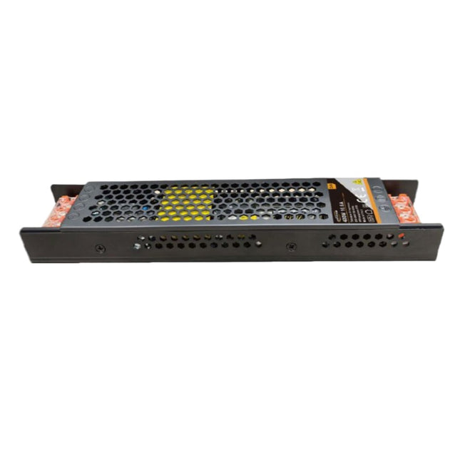 ALIMENTATORE SLIM METALLICO STABILIZZATO SWITCHING TRIMMER 220V-24V 16.6A 400 WATT COLORE NERO - enzoled