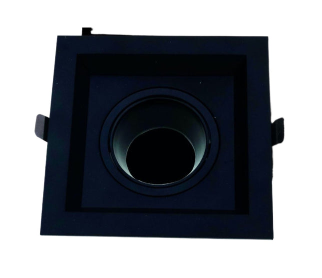 Supporto Portafaretto Recesso Nero 1XGU10 in Alluminio+Metallo+PC per Lampade LED enzoled