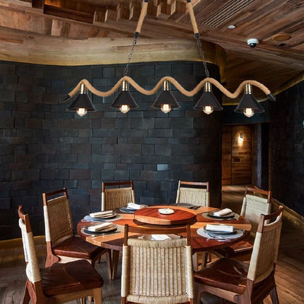 ampadario da Soffitto in Stile Bohemian, Materiali Naturali Canna e Bambù - Illuminazione Ecologica enzoled