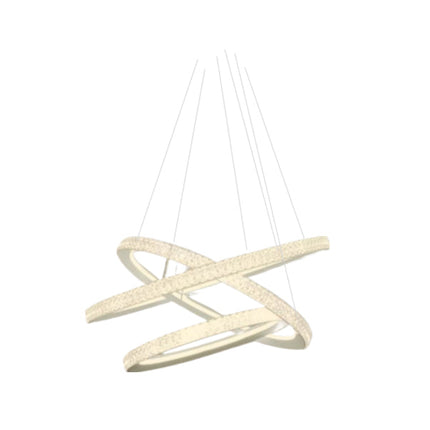 Lampadario da Soffitto 132W 3000K, Design Moderno Bianco con Materiali Compositi - Ideale per Sala e Negozio enzoled