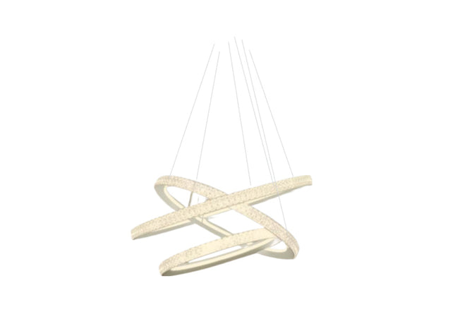 Lampadario da Soffitto 132W 3000K, Design Moderno Bianco con Materiali Compositi - Ideale per Sala e Negozio enzoled