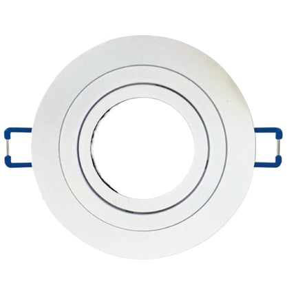 Supporto Portafaretto Tondo Bianco 80mm in Alluminio per Lampade LED enzoled