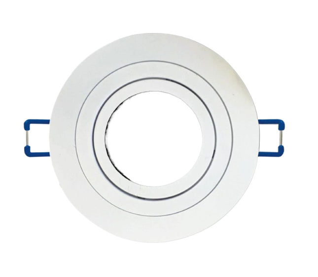 Supporto Portafaretto Tondo Bianco 80mm in Alluminio per Lampade LED enzoled