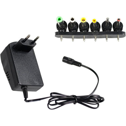 Alimentatore universale da 3 a 12V con switch 6 connettori 15 Watt