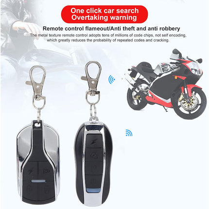 Allarme sonoro per moto e scooter con sirena 125 db kit antifurto universale di sicurezza con due telecomandi - enzoled