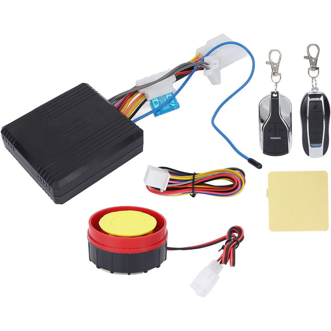 Allarme sonoro per moto e scooter con sirena 125 db kit antifurto universale di sicurezza con due telecomandi - enzoled
