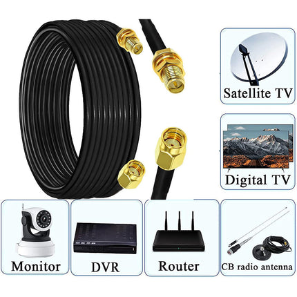 Polunga per antenna wifi modem rp-sma maschio femmina 3 5 e 10 metri enzoled