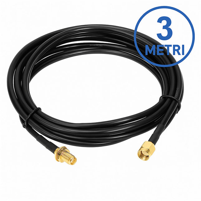Polunga per antenna wifi modem rp-sma maschio femmina 3 5 e 10 metri enzoled
