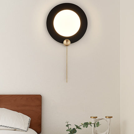 Applique moderno tondo 10W nero e oro con tecnologia CCT enzoled