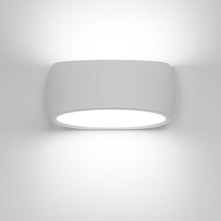 Applique da parete ovale in gesso a doppia emissione di luce R7S enzoled