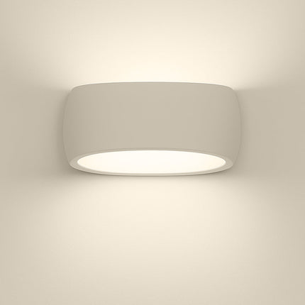 Applique da parete ovale in gesso a doppia emissione di luce R7S enzoled