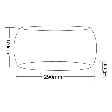 Applique da parete ovale in gesso a doppia emissione di luce R7S enzoled
