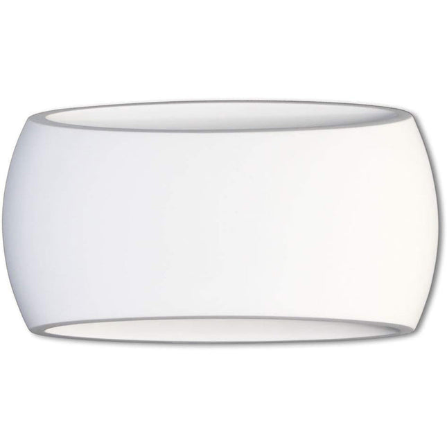 Applique da parete ovale in gesso a doppia emissione di luce R7S enzoled
